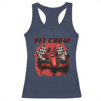 Racing Car Checkered Flag Racerback Tank Top Pit Crew Race Car - Wonder Print Shop
