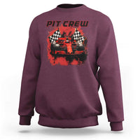 Racing Car Checkered Flag Sweatshirt Pit Crew Race Car - Wonder Print Shop