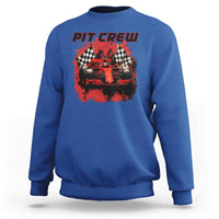 Racing Car Checkered Flag Sweatshirt Pit Crew Race Car - Wonder Print Shop