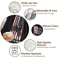 Dirt Bike Throw Blanket Braaap American Flag Motocross - Wonder Print Shop