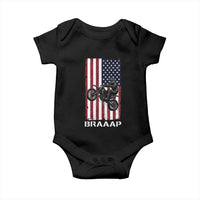 Dirt Bike Baby Onesie Braaap American Flag Motocross - Wonder Print Shop