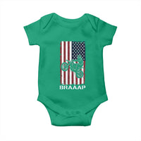 Dirt Bike Baby Onesie Braaap American Flag Motocross - Wonder Print Shop