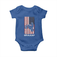 Dirt Bike Baby Onesie Braaap American Flag Motocross - Wonder Print Shop