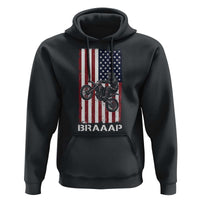 Dirt Bike Hoodie Braaap American Flag Motocross - Wonder Print Shop