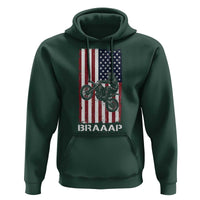 Dirt Bike Hoodie Braaap American Flag Motocross - Wonder Print Shop