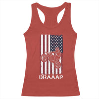Dirt Bike Racerback Tank Top Braaap American Flag Motocross - Wonder Print Shop