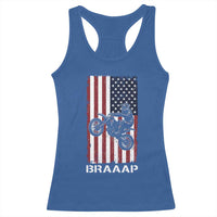 Dirt Bike Racerback Tank Top Braaap American Flag Motocross - Wonder Print Shop