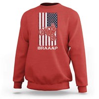 Dirt Bike Sweatshirt Braaap American Flag Motocross - Wonder Print Shop