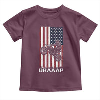 Dirt Bike Toddler T Shirt Braaap American Flag Motocross - Wonder Print Shop
