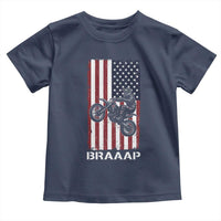 Dirt Bike Toddler T Shirt Braaap American Flag Motocross - Wonder Print Shop