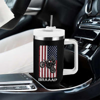 Dirt Bike Tumbler With Handle Braaap American Flag Motocross