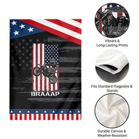 Dirt Bike Garden Flag Braaap American Flag Motocross