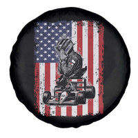Patriotic Racing Car American Flag Race Spare Tire Cover - Wonder Print Shop