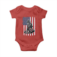 Patriotic Racing Car American Flag Race Baby Onesie - Wonder Print Shop