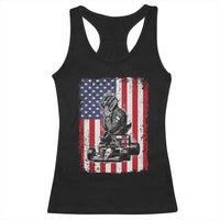 Patriotic Racing Car American Flag Race Racerback Tank Top - Wonder Print Shop