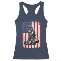 Patriotic Racing Car American Flag Race Racerback Tank Top - Wonder Print Shop