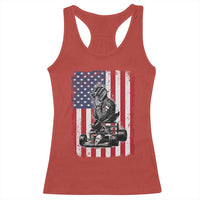 Patriotic Racing Car American Flag Race Racerback Tank Top - Wonder Print Shop