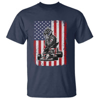 Patriotic Racing Car American Flag Race T Shirt - Wonder Print Shop