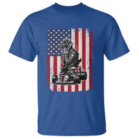 Patriotic Racing Car American Flag Race T Shirt - Wonder Print Shop