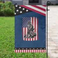 Patriotic Racing Car American Flag Race Garden Flag