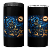 Dirt Bike 4 in 1 Can Cooler Tumbler Van Gogh Starry Night Halloween Biker