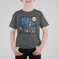 Dirt Bike T Shirt For Kid Van Gogh Starry Night Halloween Biker - Wonder Print Shop