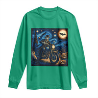 Dirt Bike Long Sleeve Shirt Van Gogh Starry Night Halloween Biker - Wonder Print Shop