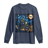 Dirt Bike Long Sleeve Shirt Van Gogh Starry Night Halloween Biker - Wonder Print Shop