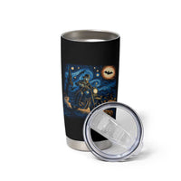 Dirt Bike Tumbler Cup Van Gogh Starry Night Halloween Biker