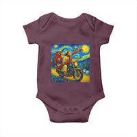 Dirt Bike Motocross Baby Onesie Jesus Santa Christmas Starry Night - Wonder Print Shop