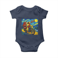 Dirt Bike Motocross Baby Onesie Jesus Santa Christmas Starry Night - Wonder Print Shop