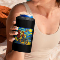 Dirt Bike Motocross 4 in 1 Can Cooler Tumbler Jesus Santa Christmas Starry Night