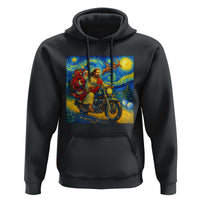 Dirt Bike Motocross Hoodie Jesus Santa Christmas Starry Night - Wonder Print Shop