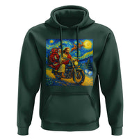 Dirt Bike Motocross Hoodie Jesus Santa Christmas Starry Night - Wonder Print Shop