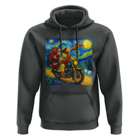 Dirt Bike Motocross Hoodie Jesus Santa Christmas Starry Night - Wonder Print Shop