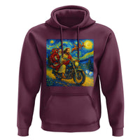 Dirt Bike Motocross Hoodie Jesus Santa Christmas Starry Night - Wonder Print Shop