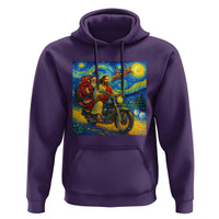 Dirt Bike Motocross Hoodie Jesus Santa Christmas Starry Night - Wonder Print Shop