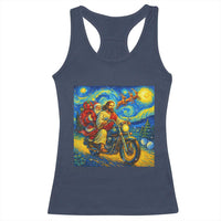Dirt Bike Motocross Racerback Tank Top Jesus Santa Christmas Starry Night - Wonder Print Shop