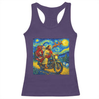 Dirt Bike Motocross Racerback Tank Top Jesus Santa Christmas Starry Night - Wonder Print Shop