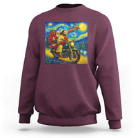 Dirt Bike Motocross Sweatshirt Jesus Santa Christmas Starry Night - Wonder Print Shop