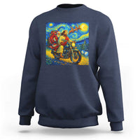 Dirt Bike Motocross Sweatshirt Jesus Santa Christmas Starry Night - Wonder Print Shop