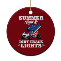 Sprint Car Racing Ceramic Ornament Summer Nights And Dirt Track Lights - Wonder Print Shop