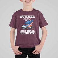 Sprint Car Racing T Shirt For Kid Summer Nights And Dirt Track Lights - Wonder Print Shop