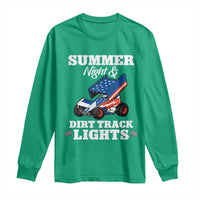 Sprint Car Racing Long Sleeve Shirt Summer Nights And Dirt Track Lights - Wonder Print Shop