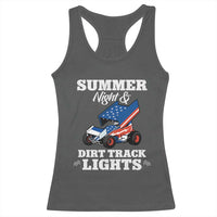 Sprint Car Racing Racerback Tank Top Summer Nights And Dirt Track Lights - Wonder Print Shop