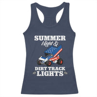 Sprint Car Racing Racerback Tank Top Summer Nights And Dirt Track Lights - Wonder Print Shop
