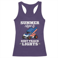 Sprint Car Racing Racerback Tank Top Summer Nights And Dirt Track Lights - Wonder Print Shop