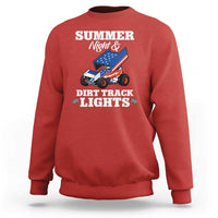 Sprint Car Racing Sweatshirt Summer Nights And Dirt Track Lights - Wonder Print Shop