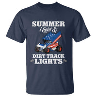 Sprint Car Racing T Shirt Summer Nights And Dirt Track Lights - Wonder Print Shop