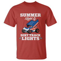 Sprint Car Racing T Shirt Summer Nights And Dirt Track Lights - Wonder Print Shop